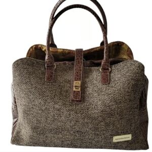 Samantha Brown Womens Metro Travel Bag Tote Croc Embossed